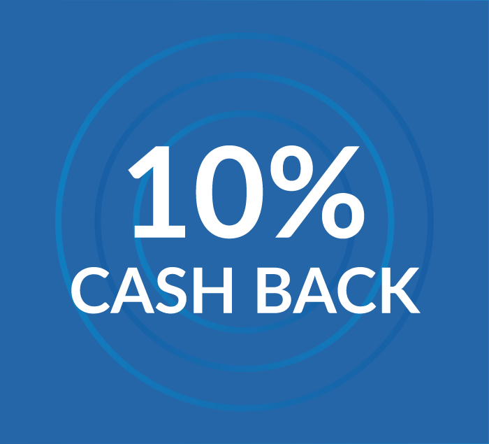 10% Cash Back